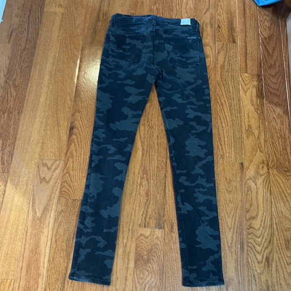 HUDSON CAMOUFLAGE WOMEN BLACK AND GRAY NICO MIDRISE SUPER SKINNY SIZE 27 - Picture 6 of 8